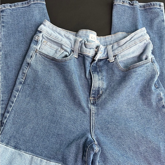 Cello Two-Tone Blue Wide Leg Jeans - Picture 4 of 10